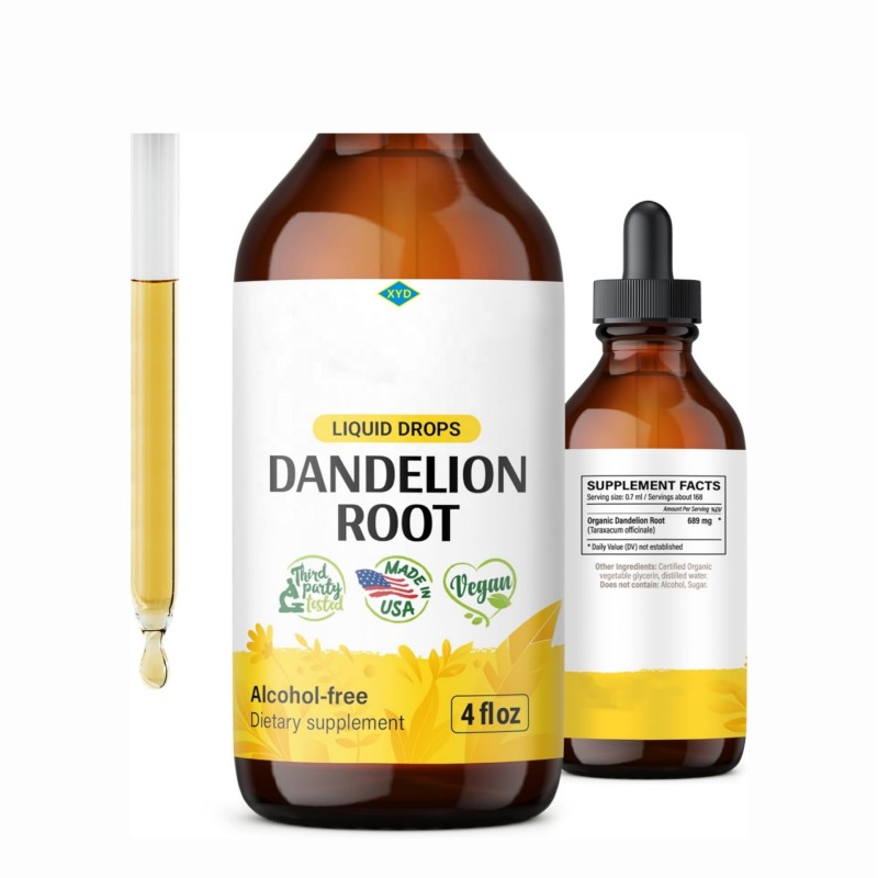 Private Label Wholesale Herbal Supplement Liquid Drops Cleanse Liquid Dietary Dandelion Root Drops