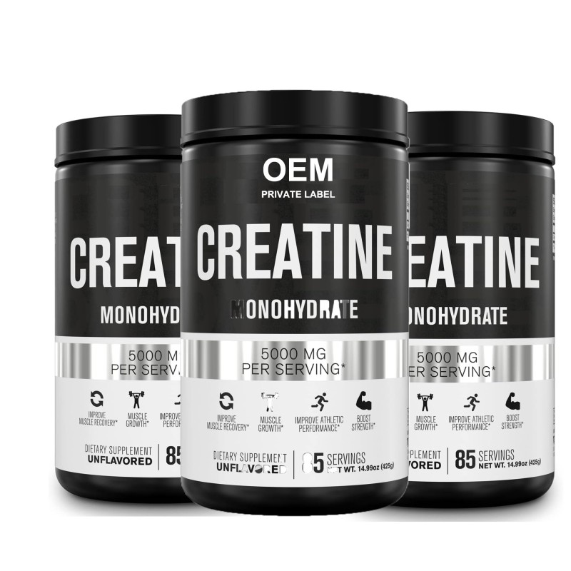 Hot Selling Private Label Creatine Monohydrate Powder for Muscle Growth, Increased Strength, Enhanced Energy