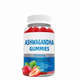 Hot Selling Private Label Natural  Gummies Ashwagandha Root Extract with Vitamin D2 for Men Women Gummies