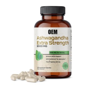 OEM Natural Mood Support Ashwagandha Herbal Supplement Capsules