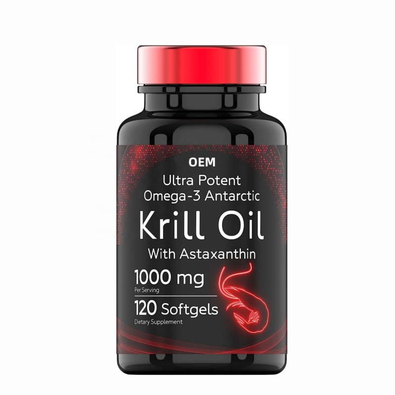 Factory Supply Hot Selling Private Label Omega-3 Krill Oil Antarctic Krill Oil Krill Oil Bulk Type Manufacturer Customization