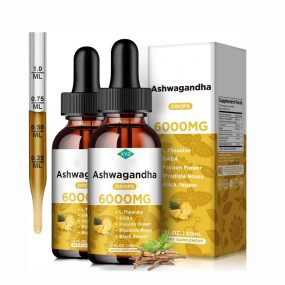 OEM Private Label Organic Ashwagandha Liquid Ashwagandha Drops Cognitive Function and Focus Booster