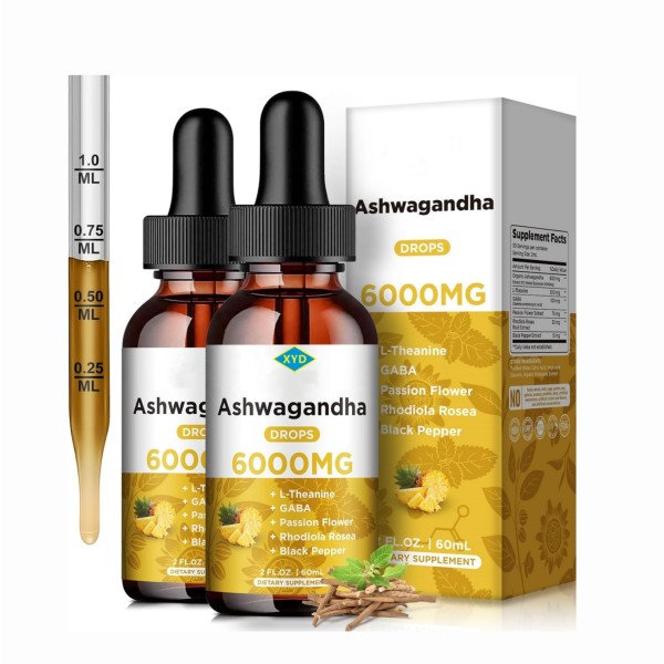 OEM Private Label Organic Ashwagandha Liquid Ashwagandha Drops Cognitive Function and Focus Booster