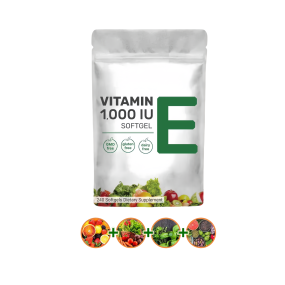 OEM Pure Vitamin E 1000 IU 240 Softgels Oil Pills Antioxidant Supplements for Skin Face Immune Health