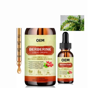 OEM Private Label Berberine with Ceylon Cinnamon Milk Thistle Liquid Drops Premium Berberine HCL Tincture