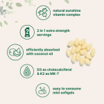 Hot Selling Private Label Vegan Vitamin D3 and K2  Softgels for Health Support for Kids and Pregnant Woman