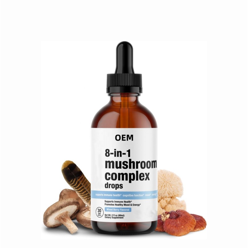 OEM Hot Selling  Lion's Mane Drops Mushroom Extract Drops Brain Boost Organic Lion's Mane Liquid