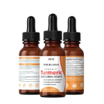 OEM Private Label Organic Turmeric Curcumin Ginger Liquid Drops Bones Joints Immunity Support Turmeric Extract Drops