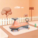 Plastic Wiggle Car Factory - Four-wheel Mute Anti-Rollover