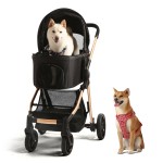 Pet Stroller Factory - 3 in 1 Small Medium Pets Black
