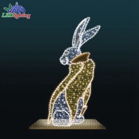 Easter Bunny Light Manufacturer - 3D Rabbit Figure Outdoor Holiday