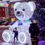 Bear Motif Light Manufacturer - Shopping Mall 3D Metal Led Animal