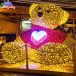 Bear Motif Light Manufacturer - Shopping Mall 3D Metal Led Animal