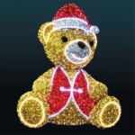 Bear Motif Light Manufacturer - Shopping Mall 3D Metal Led Animal