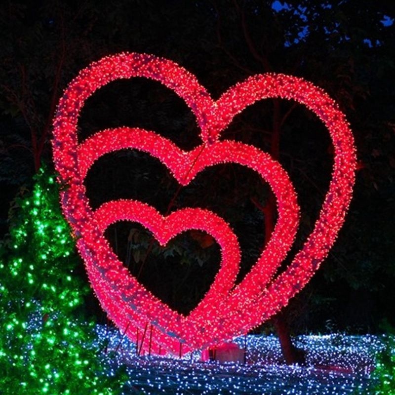 Christmas Light Manufacturer - 3D LED Heart Arch Wonderland Display