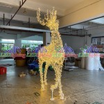 Deer Motif Light Factory - Professional Giant Life Size 3D Iron Frame