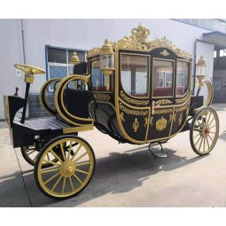 Horse Carriage Manufacturer - Black Wedding Vehicle Cart