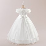 Princess Dress Manufacturer - Vintage Floral Bow Tutu Gown