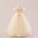 Princess Dress Manufacturer - Vintage Floral Bow Tutu Gown