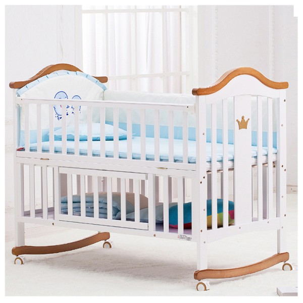 Newborn Cradle Factory - European Style Solid Wood Co Sleeper