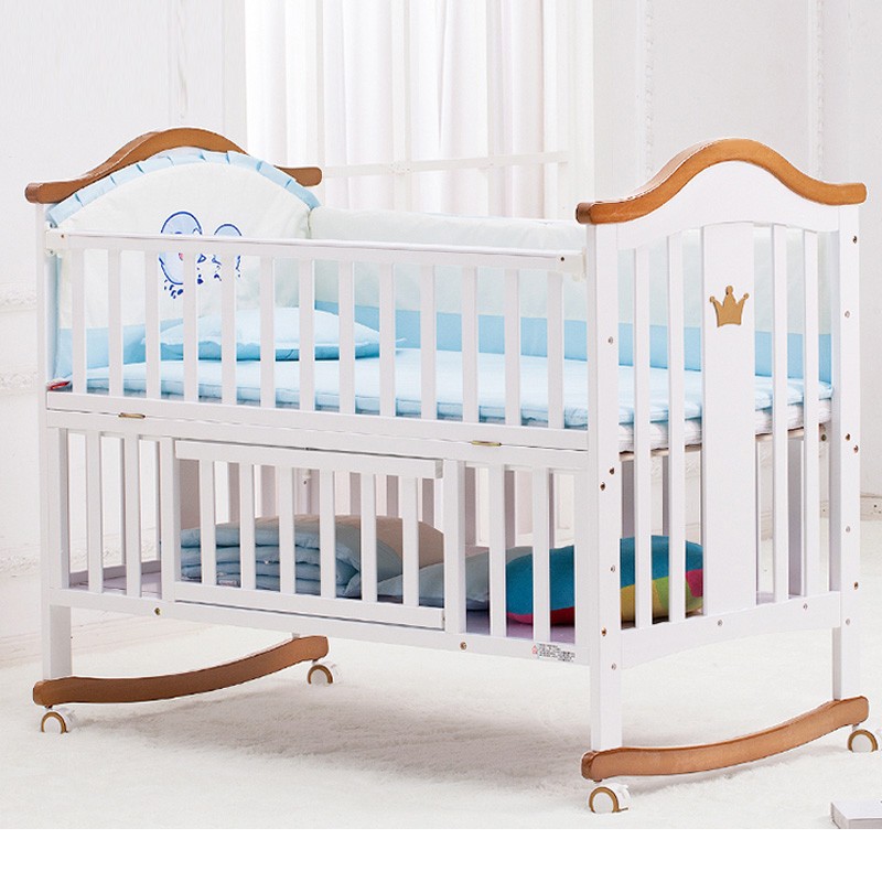 Baby Crib Factory - Rocker Sleeper Adjustable Bed With Casters