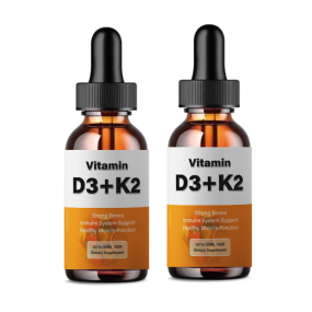 OEM Private Label Maximum Strength Vitamin D3 K2 Drops with MCT Oil & Sunflower Seed Oil Oral Liquid 5000 IU for Adults Bone