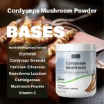 Organic Immune Support Memory Nootropic Brain Supplement Reishi Cordyceps Mushroom Lions Mane Mushroom Ganoderma Lucidum Powder