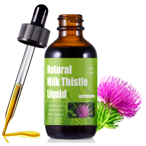 OEM Liver Health Support Organic Milk Thistle Drops Milk Thistle Extract Liquid Drops Supplement for Liver Cleanse Detox Repair