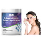 Factory Custom Collagen Peptide Sodium Hyaluronate Powder Skin Whitening Supports Hair Skin Nails Joints Collagen Powder