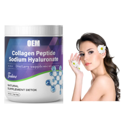 Factory Custom Collagen Peptide Sodium Hyaluronate Powder Skin Whitening Supports Hair Skin Nails Joints Collagen Powder