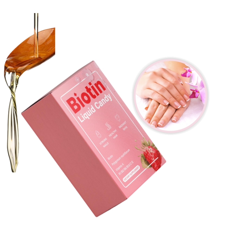 OEM New Effective Forumula for Hair Growth Supplement Skin and Nails Health Vitamin Biotin Liquid Gummies