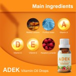 Custom Logo Best Price Vitamin ADEK Nutrition Supplement Support Wholesale Oil Drops for Children Health Care