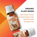 CUSTOM OEM Vitamin D Mushroom Oil Drops Immune Support Energy Supplement for Boost Mood & Metabolism Bones & Muscles Supplement