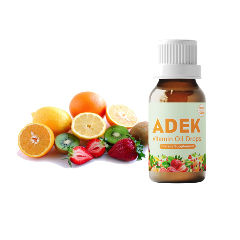 Personal Label 10ml 30ml Multivitamin Supplement ADEK Oral Drops for Bone and Immune Support  Vitamin D3 K2 Calcium Supplement