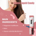 OEM New Effective Forumula for Hair Growth Supplement Skin and Nails Health Vitamin Biotin Liquid Gummies