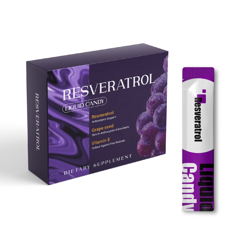 Custom Resveratrol Liquid Gummy Gel with Vitamin E Niacinamide for Heart, Skin Care Whitening, Oxidant Supplement