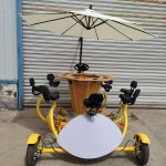 Pedal Tricycle Manufacturer - 8 Seat Pub Sightseeing