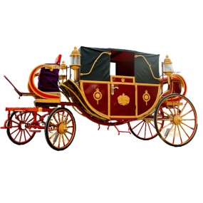 Electric Marathon Wagon Factory - Wedding Vintage Golden Royal Carriage