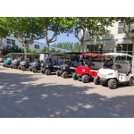 Electric Rickshaw Manufacturer - Sightseeing Trolley Red Passenger Tricycle