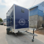 Mobile Toilet Manufacturer - Blue Color VIP Restroom