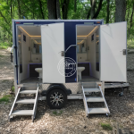 Mobile Toilet Manufacturer - Blue Color VIP Restroom