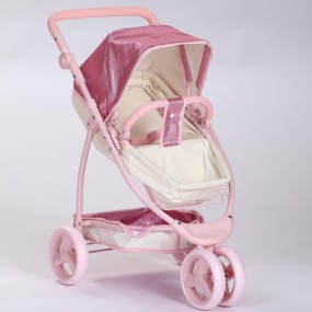 Doll Pram Factory - Deluxe Metal Shinning Fabric Sit Sleeping