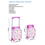 Children's Suitcase Factory - Fashionable Polyester Wheels Draw-Bar