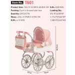 Corduroy Stroller Factory - Cute Dreamy Pink Soft White Accents