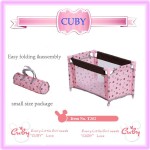 Pink Doll Bed Factory - Mini Wooden Cradle Toy Infant Pretend