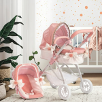 Doll Stroller Factory - Deluxe 2-in-1 Kids Baby Pram