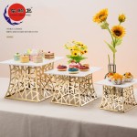 Dessert Stand Factory - Hot Sales Luxurious Decorative Golden Metal