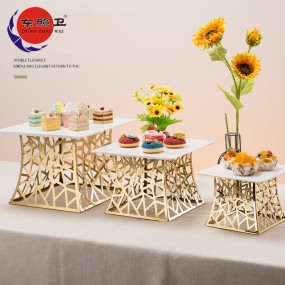 Dessert Stand Factory - Hot Sales Luxurious Decorative Golden Metal