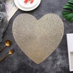 Placemats Factory - Gold Metallic Irregular Plastic Heat Resistant