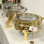 Chafing Dish Manufacturer - Arabic Wedding Luxury Gold Round Buffet